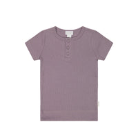 Organic Cotton Modal Henley Tee - Daisy Childrens Top from Jamie Kay Australia