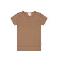 Organic Cotton Modal Henley Tee - Desert Childrens Top from Jamie Kay Australia