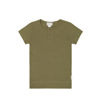 Organic Cotton Modal Henley Tee - Herb Childrens Top from Jamie Kay Australia