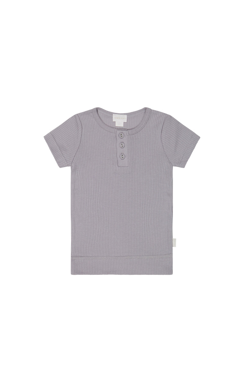 Organic Cotton Modal Henley Tee - Moon Childrens Top from Jamie Kay Australia