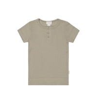 Organic Cotton Modal Henley Tee - Rye Childrens Top from Jamie Kay Australia