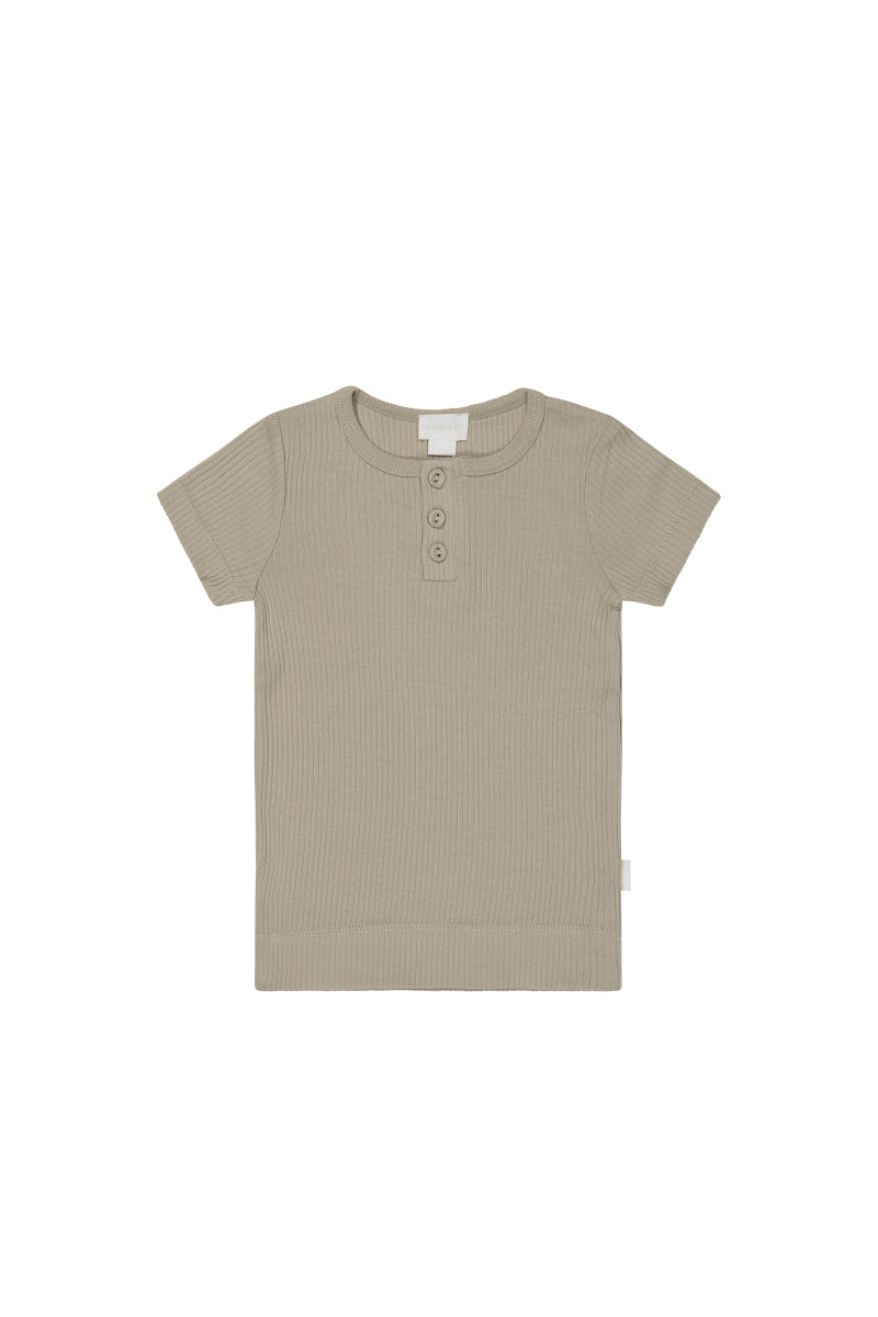 Organic Cotton Modal Henley Tee - Rye Childrens Top from Jamie Kay Australia