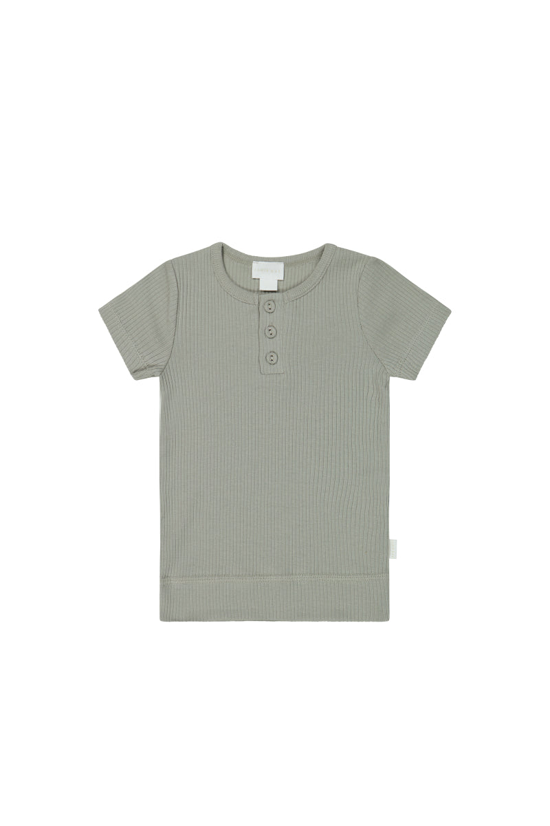 Organic Cotton Modal Henley Tee - Willow Childrens Top from Jamie Kay Australia