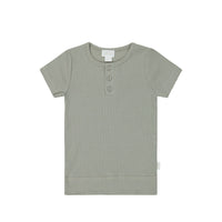 Organic Cotton Modal Henley Tee - Willow Childrens Top from Jamie Kay Australia