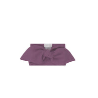 Organic Cotton Modal Lilian Headband - Elderberry Childrens Headband from Jamie Kay Australia