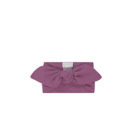 Organic Cotton Modal Lilian Headband - Grape Childrens Headband from Jamie Kay Australia