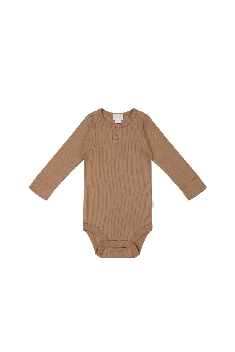 Organic Cotton Modal Long Sleeve Bodysuit - Desert Childrens Bodysuit from Jamie Kay Australia