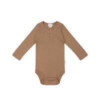 Organic Cotton Modal Long Sleeve Bodysuit - Desert Childrens Bodysuit from Jamie Kay Australia