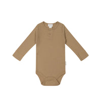 Organic Cotton Modal Long Sleeve Bodysuit - Honeycomb Childrens Bodysuit from Jamie Kay Australia