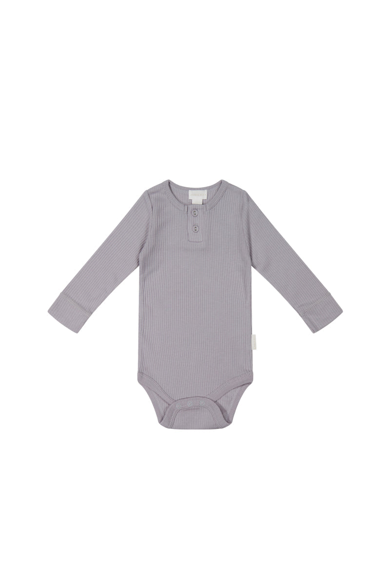 Organic Cotton Modal Long Sleeve Bodysuit - Moon Childrens Bodysuit from Jamie Kay Australia