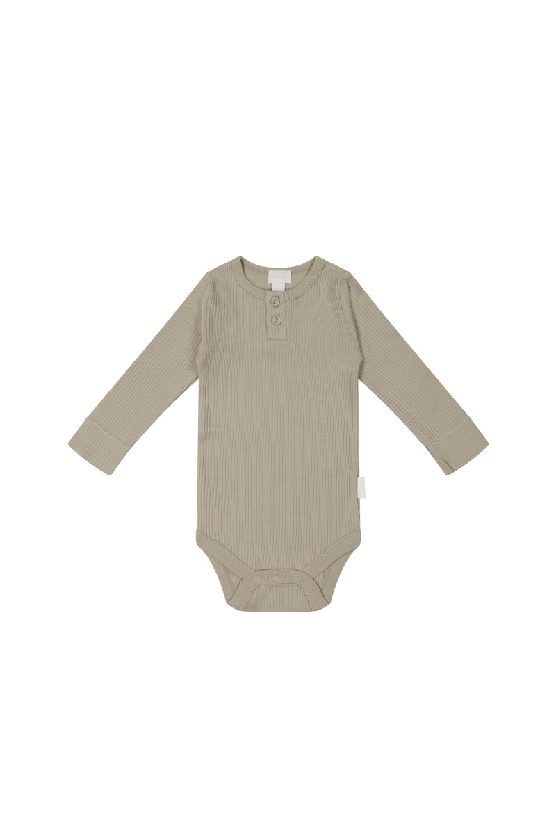 Organic Cotton Modal Long Sleeve Bodysuit - Rye Childrens Bodysuit from Jamie Kay Australia