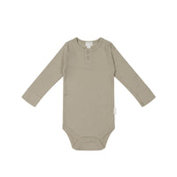 Organic Cotton Modal Long Sleeve Bodysuit - Rye Childrens Bodysuit from Jamie Kay Australia