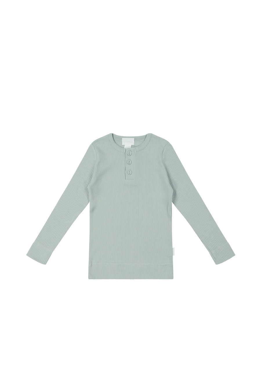 Organic Cotton Modal Long Sleeve Henley - Mineral Childrens Top from Jamie Kay Australia