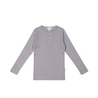 Organic Cotton Modal Long Sleeve Henley - Moon Childrens Top from Jamie Kay Australia