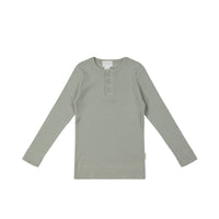 Organic Cotton Modal Long Sleeve Henley - Willow Childrens Top from Jamie Kay Australia