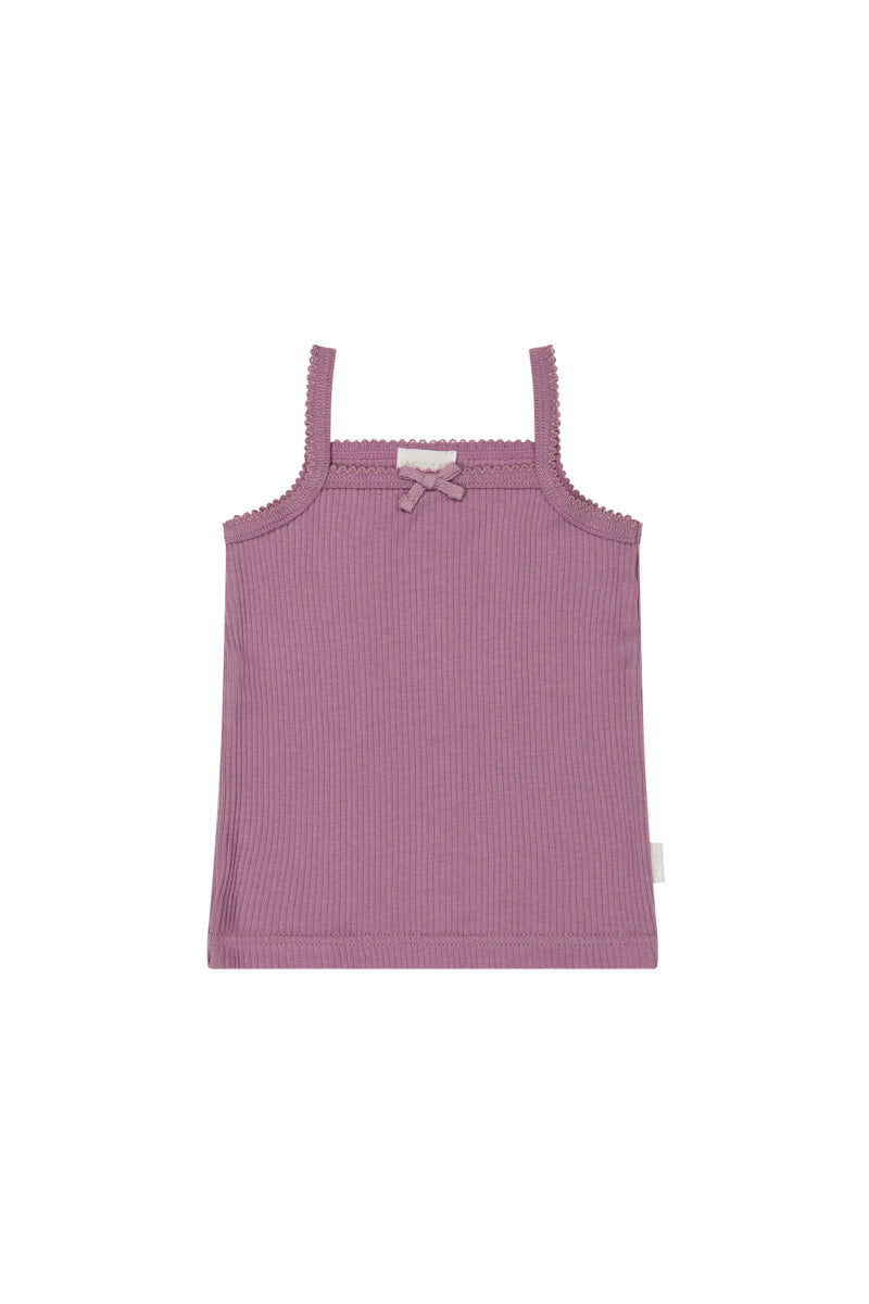 Organic Cotton Modal Singlet - Berry Jam Childrens Singlet from Jamie Kay Australia