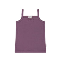 Organic Cotton Modal Singlet - Elderberry Childrens Singlet from Jamie Kay Australia