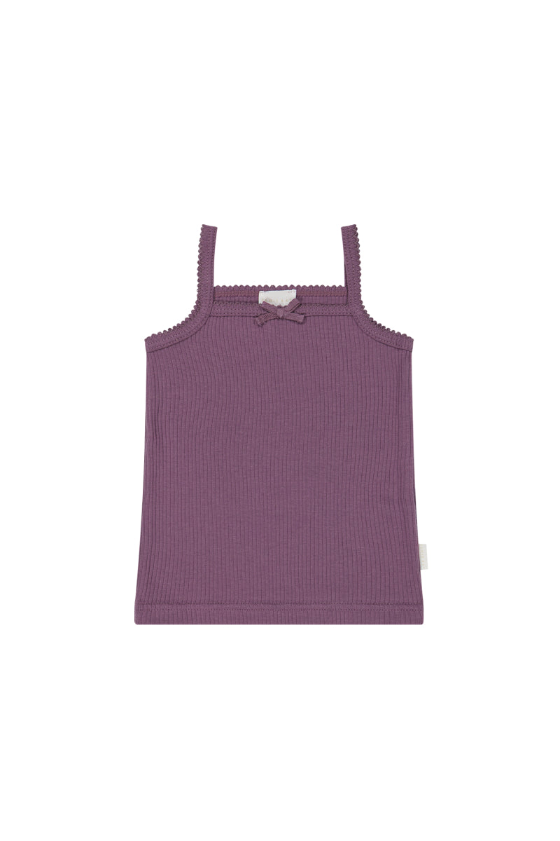 Organic Cotton Modal Singlet - Elderberry Childrens Singlet from Jamie Kay Australia