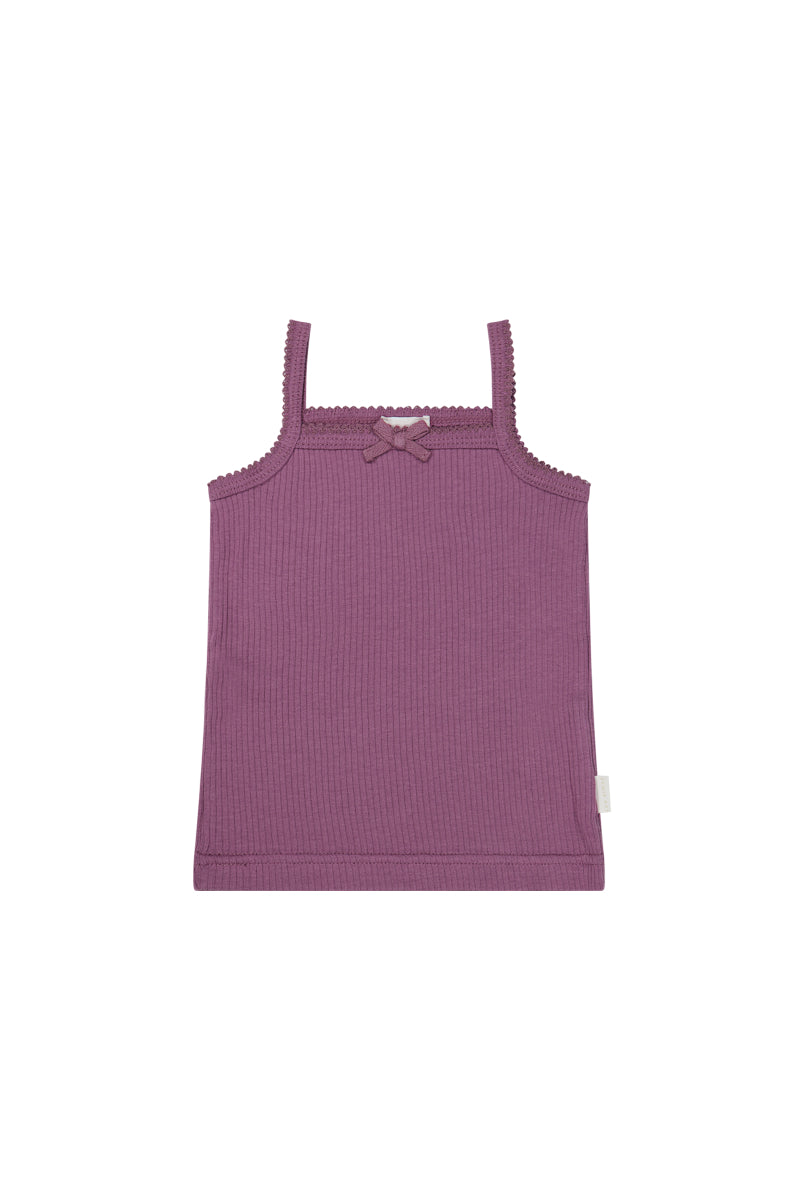 Organic Cotton Modal Singlet - Grape Childrens Singlet from Jamie Kay Australia