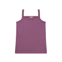 Organic Cotton Modal Singlet - Grape Childrens Singlet from Jamie Kay Australia