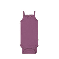 Organic Cotton Modal Singlet Bodysuit - Grape Childrens Bodysuit from Jamie Kay Australia