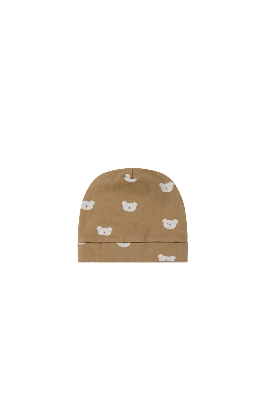 Organic Cotton Reese Beanie - Bears Caramel Cream Childrens Hat from Jamie Kay Australia