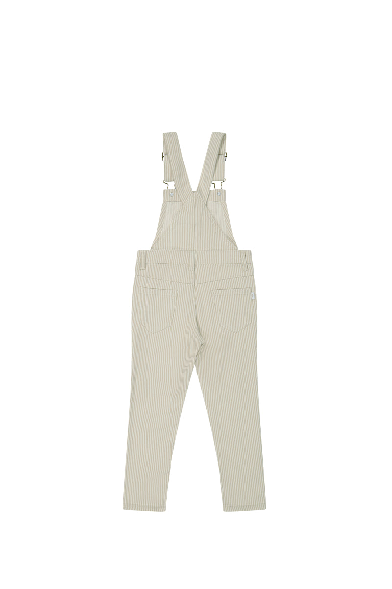 Arlo Twill Overall - Soft Clay/Stucco Stripe Childrens Overall from Jamie Kay Australia