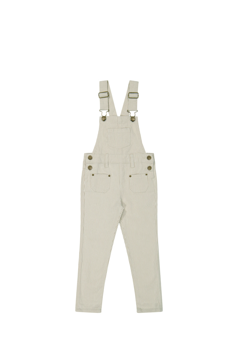 Arlo Twill Overall - Soft Clay/Stucco Stripe Childrens Overall from Jamie Kay Australia