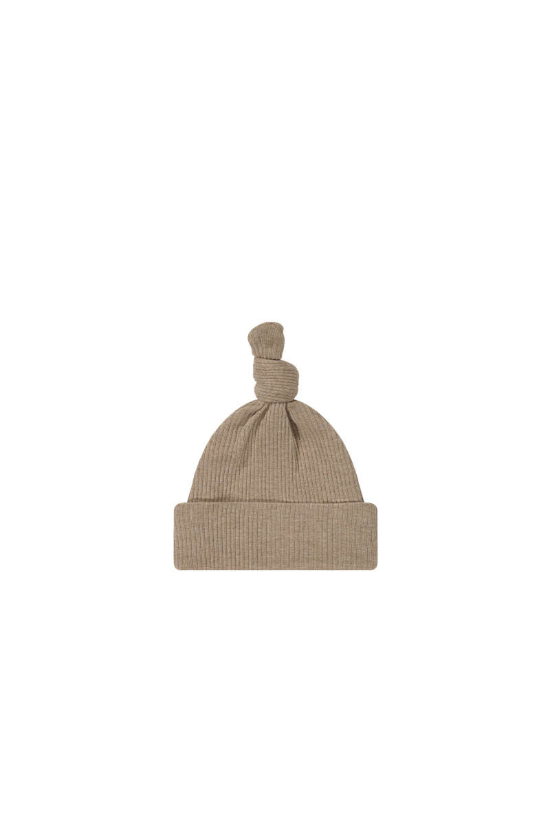 Organic Cotton Modal Marley Beanie - Caramel Marle Childrens Hat from Jamie Kay Australia