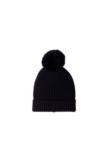 Aurelie Beanie - Black Bean Childrens Hat from Jamie Kay Australia