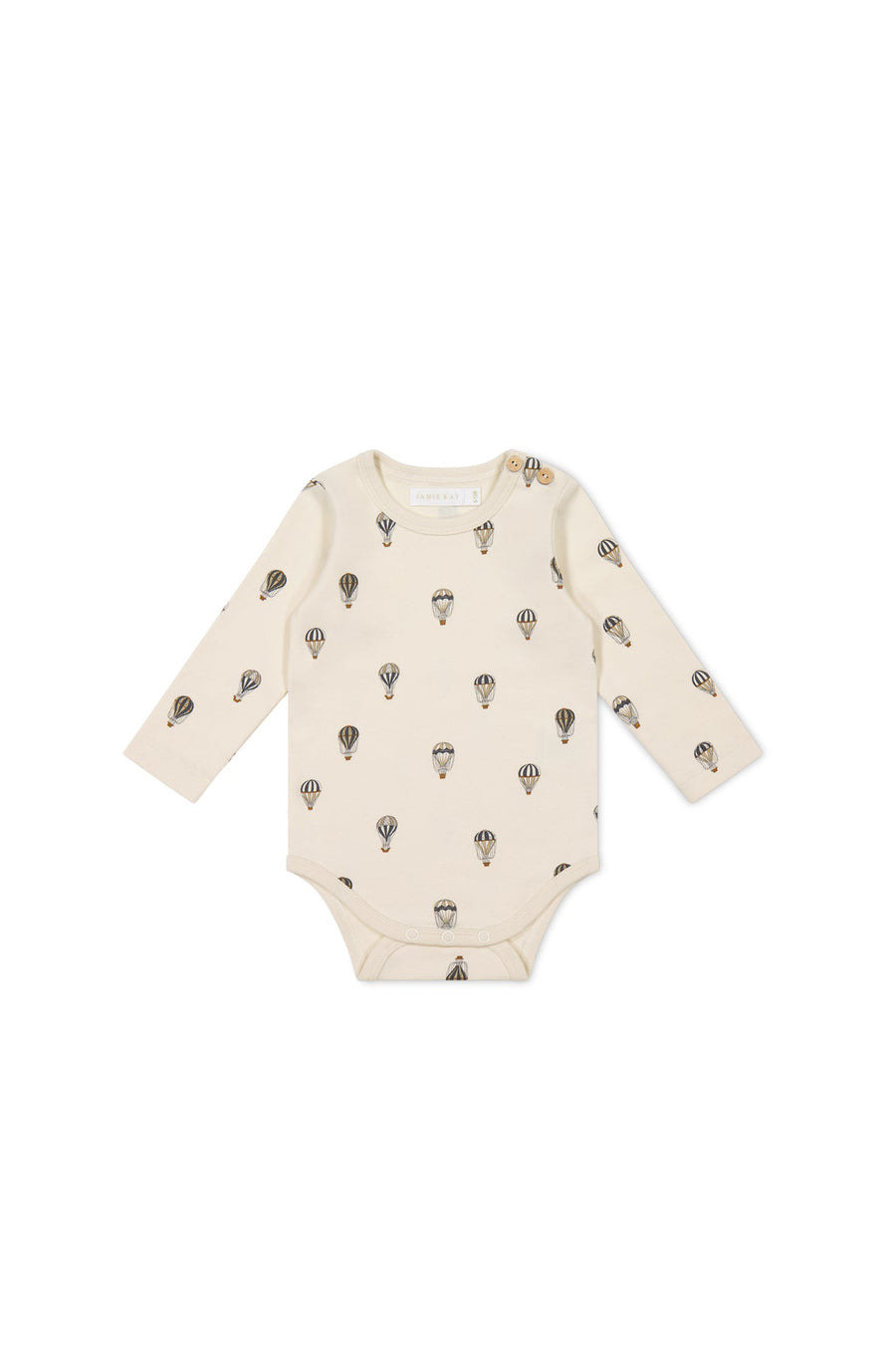 Organic Cotton Fernley Bodysuit - Montgolfiere Cloud Childrens Bodysuit from Jamie Kay Australia