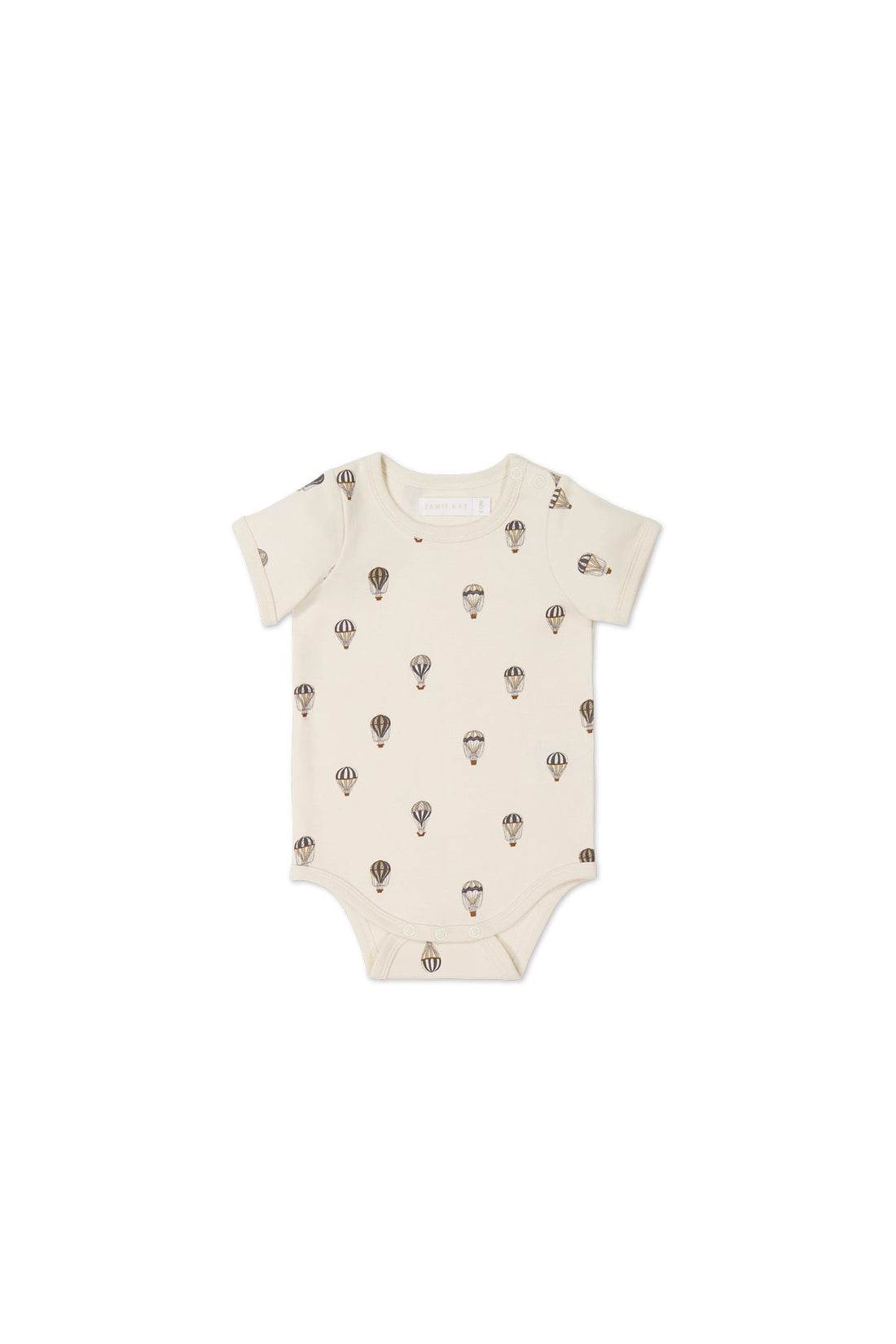 Organic Cotton Hudson Short Sleeve Bodysuit - Montgolfiere Cloud Childrens Bodysuit from Jamie Kay Australia