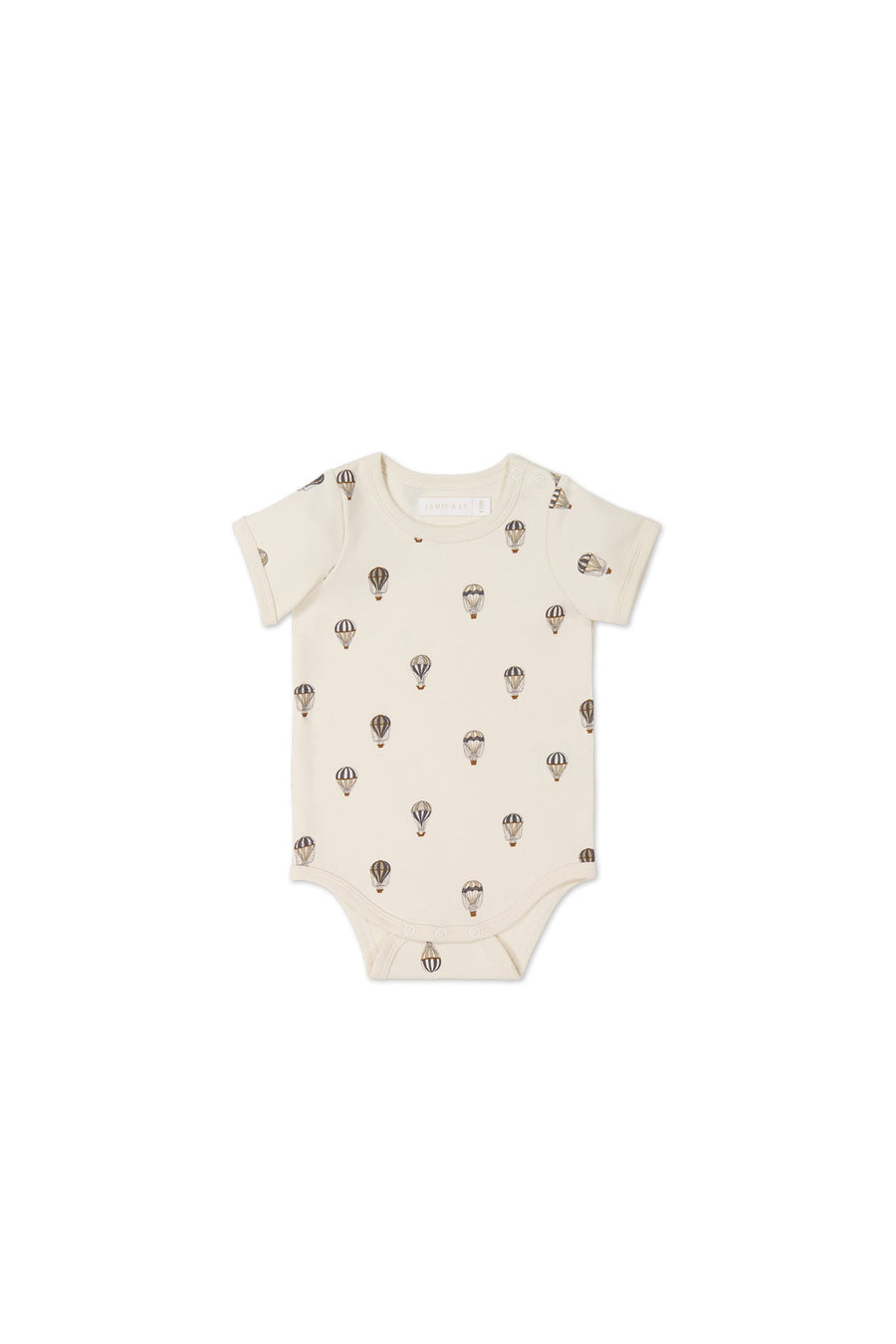 Organic Cotton Hudson Short Sleeve Bodysuit - Montgolfiere Cloud Childrens Bodysuit from Jamie Kay Australia