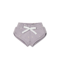 Organic Cotton Ivy Shortie - Annie Ditzy Violet Ice Childrens Short from Jamie Kay Australia