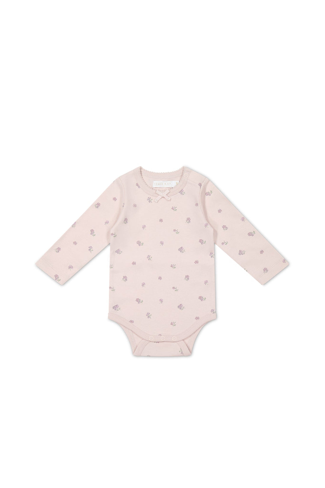 Organic Cotton Long Sleeve Bodysuit - Meredith Violet Childrens Bodysuit from Jamie Kay Australia