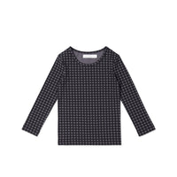 Organic Cotton Long Sleeve Top - Gingham Night Childrens Top from Jamie Kay Australia