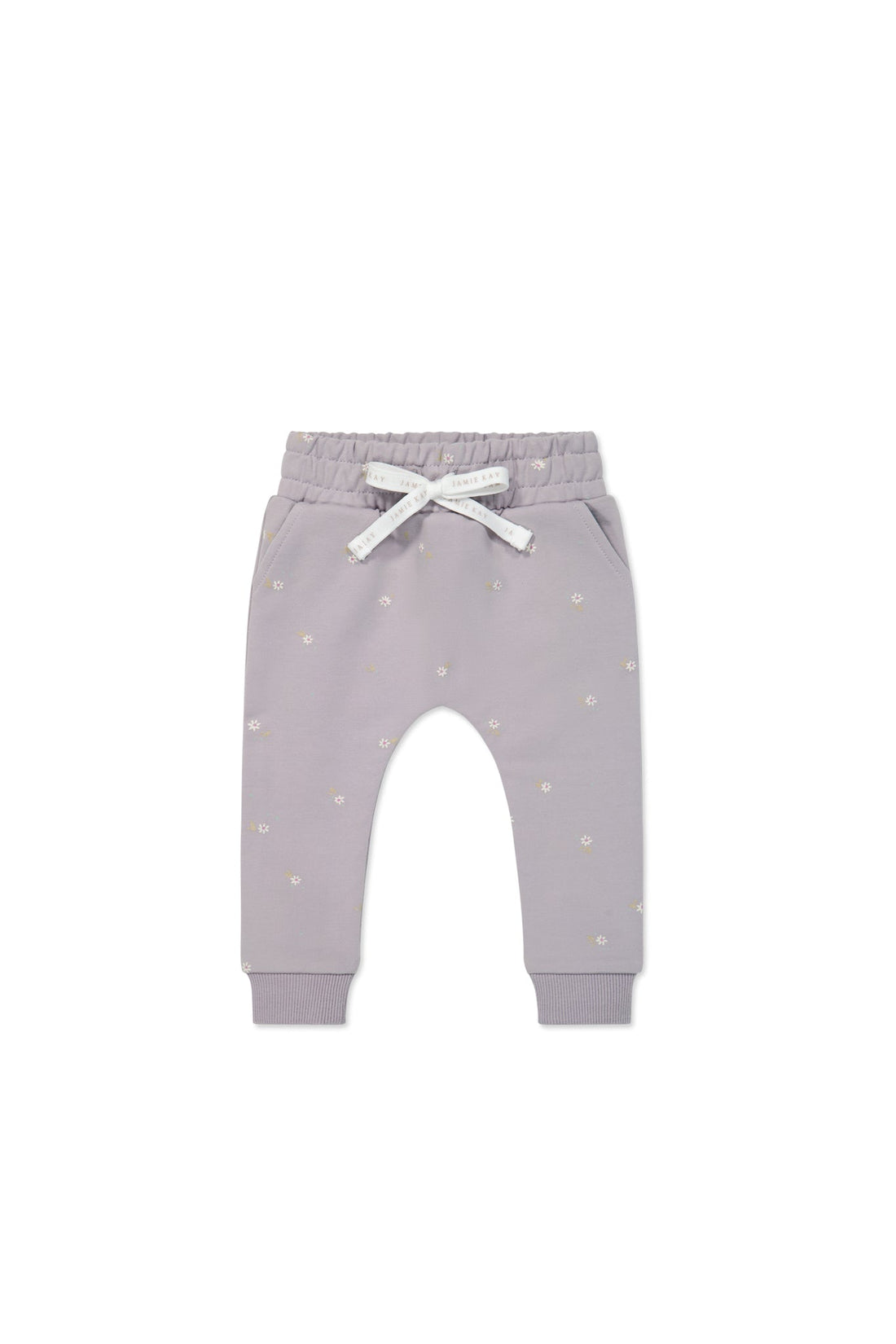 Organic Cotton Morgan Track Pant - Annie Ditzy Violet Ice Childrens Pant from Jamie Kay Australia