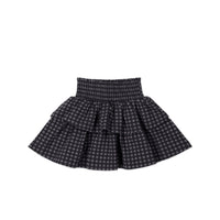 Organic Cotton Ruby Skirt - Gingham Night Childrens Skirt from Jamie Kay Australia