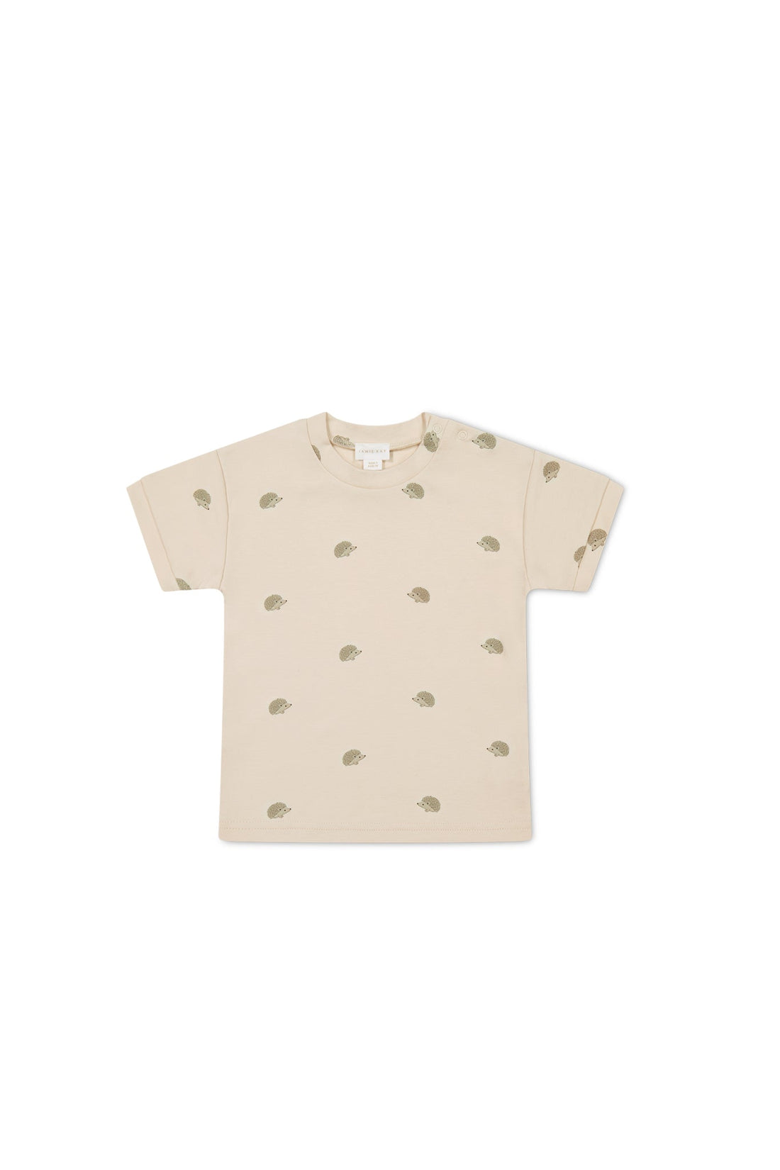 Pima Cotton Eddie T-Shirt - Henry Hedgehog Birch Childrens Top from Jamie Kay Australia