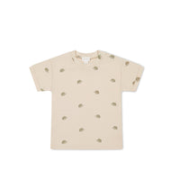 Pima Cotton Eddie T-Shirt - Henry Hedgehog Birch Childrens Top from Jamie Kay Australia