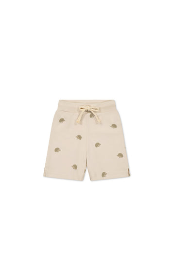 Pima Cotton Marley Short - Henry Hedgehog Birch Childrens Short from Jamie Kay Australia