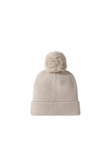 Pom Pom Hat - Sand Marle Fleck Childrens Hat from Jamie Kay Australia