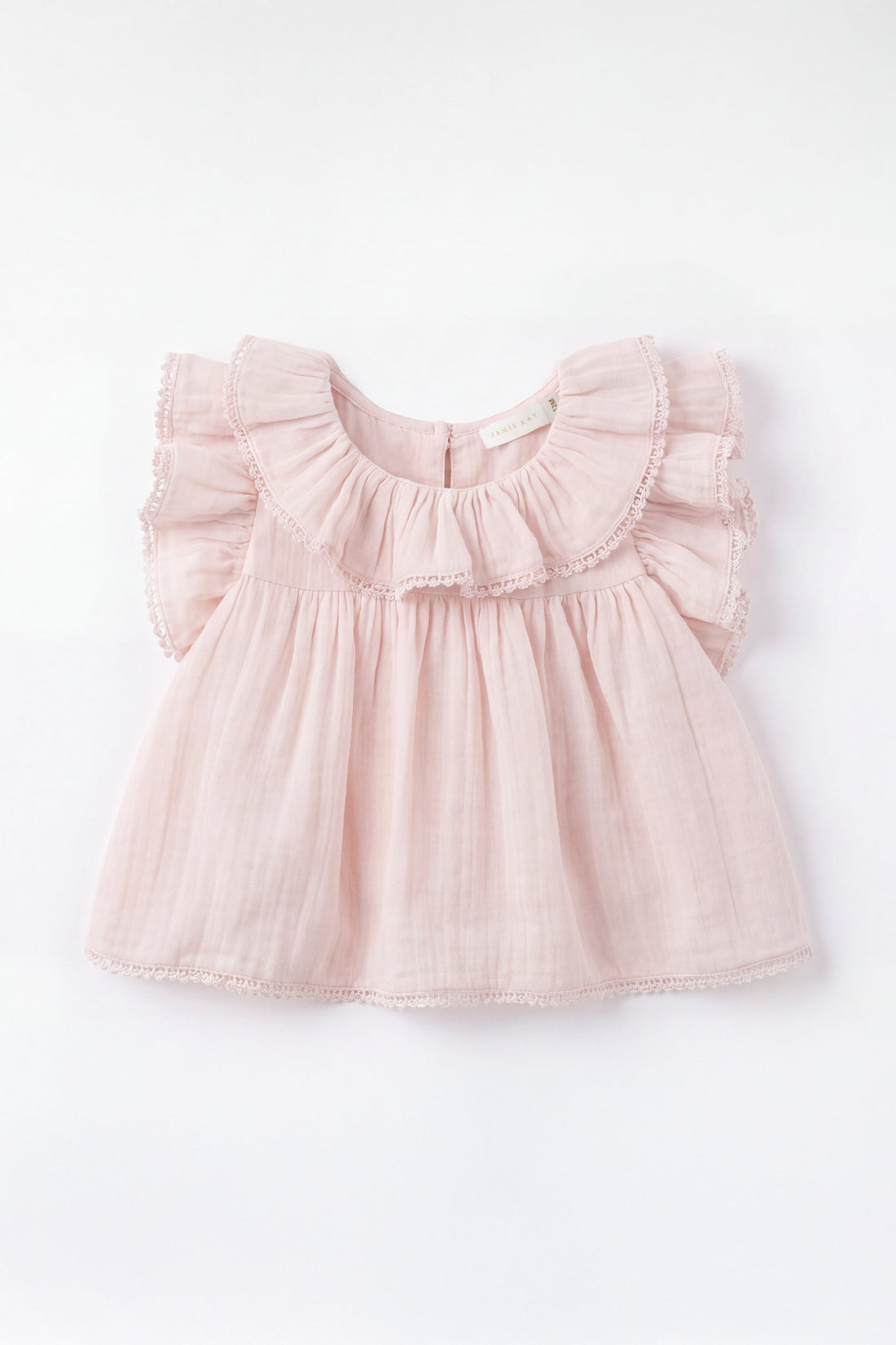 Organic Cotton Muslin Banks Blouse - Cotton Candy Childrens Top from Jamie Kay Australia