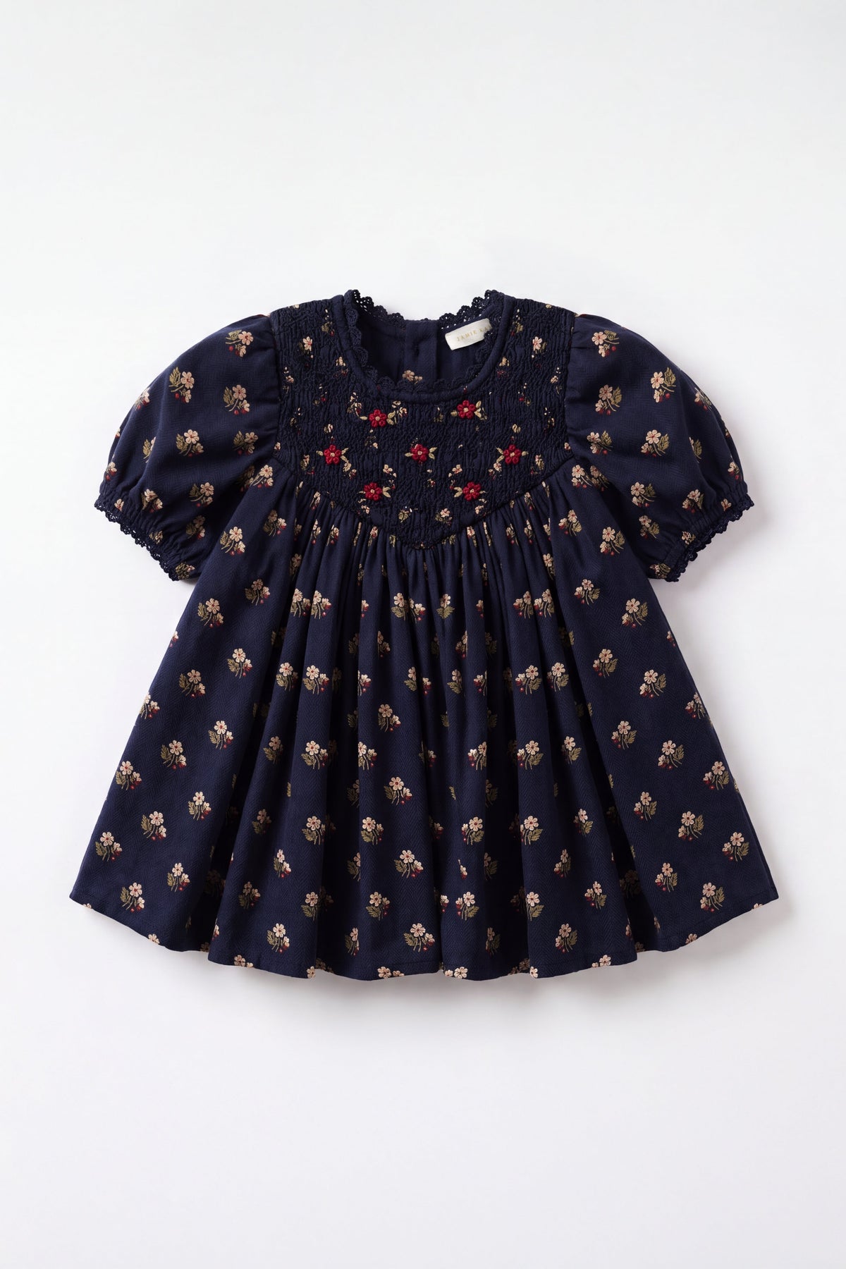 Organic Cotton Wanda Dress - Elsa Navy Childrens Dress from Jamie Kay Australia