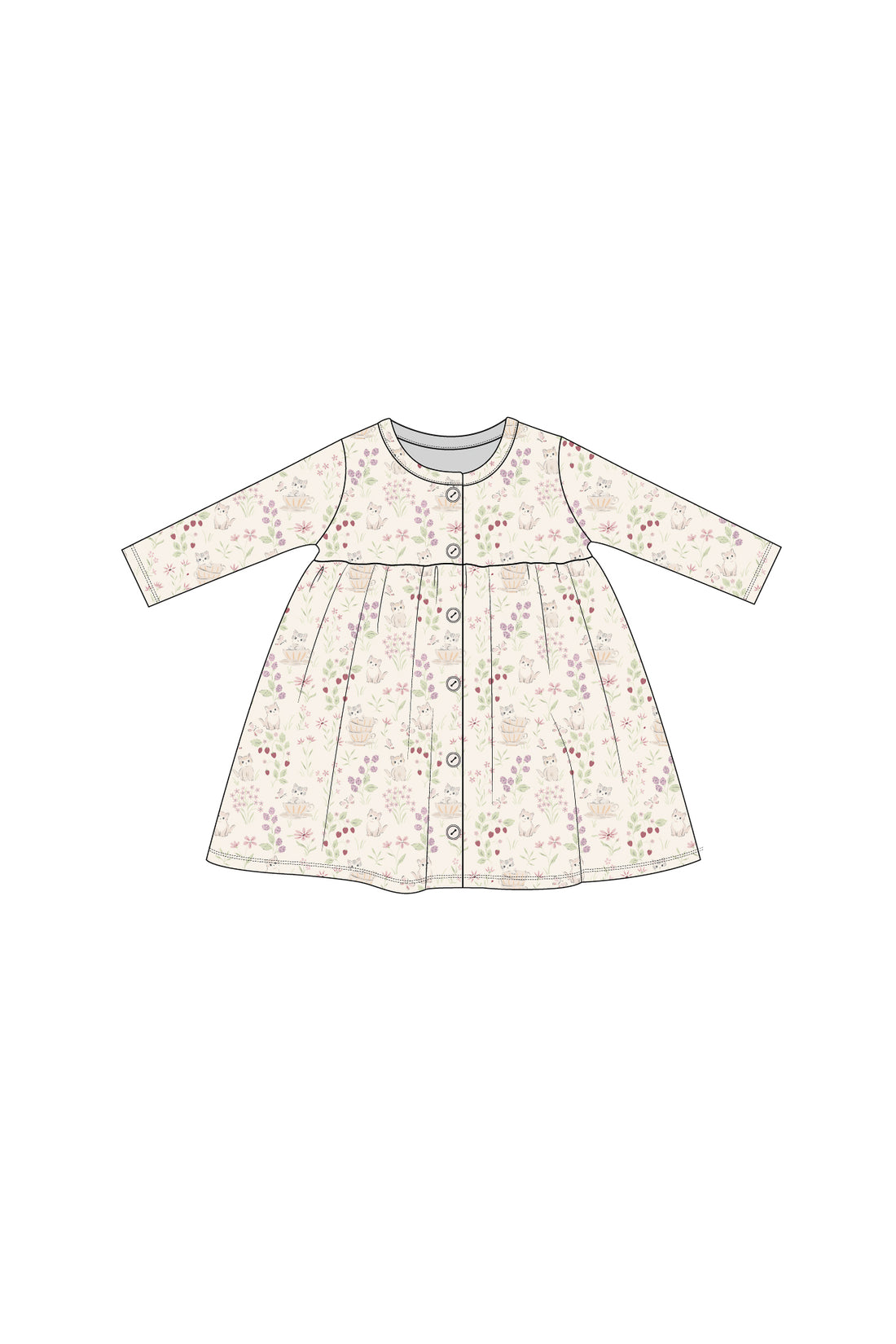 Organic Cotton Poppy Dress - Moons Garden Childrens Dress from Jamie Kay Australia