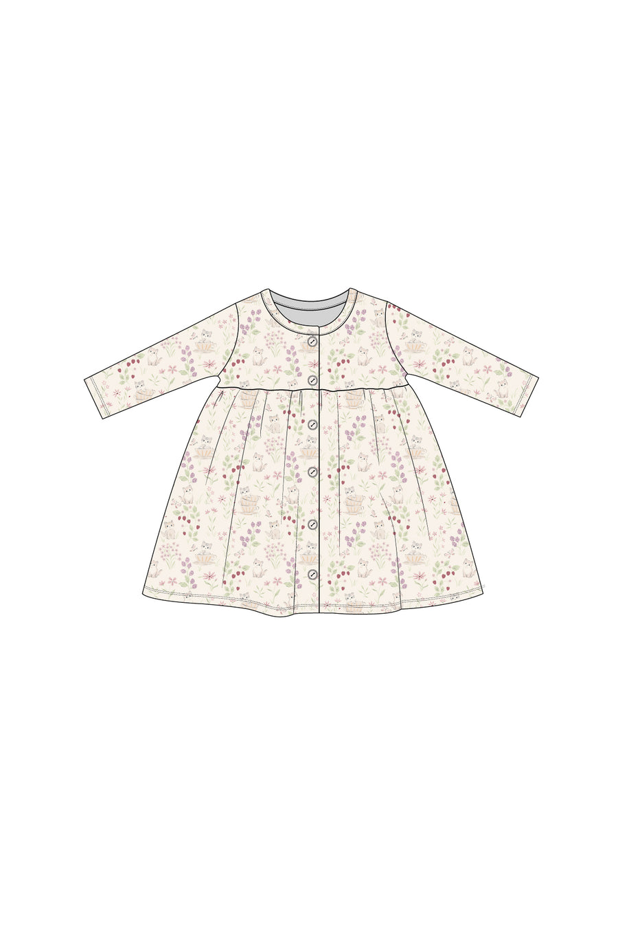 Organic Cotton Poppy Dress - Moons Garden Childrens Dress from Jamie Kay Australia