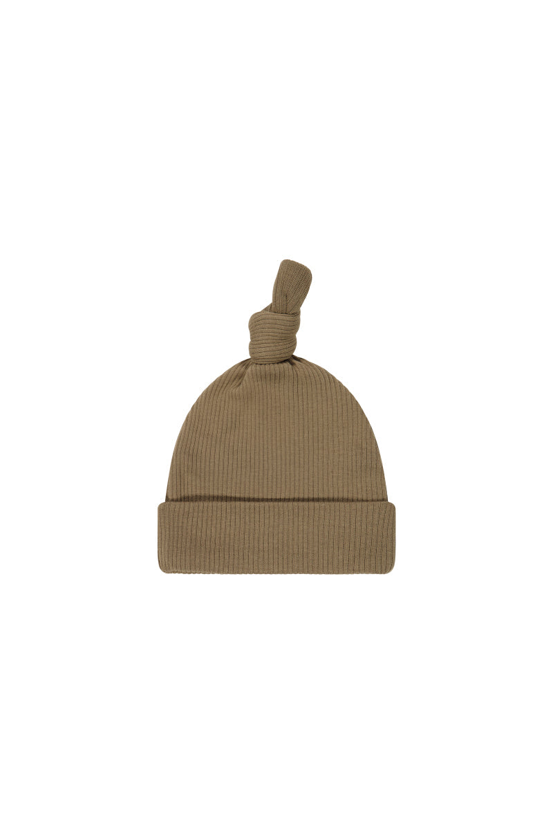 Organic Cotton Modal Marley Beanie - Pecan Childrens Hat from Jamie Kay Australia