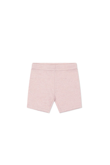Organic Cotton Modal Elisa Bike Short - Chalk Marle Childrens Short from Jamie Kay Australia