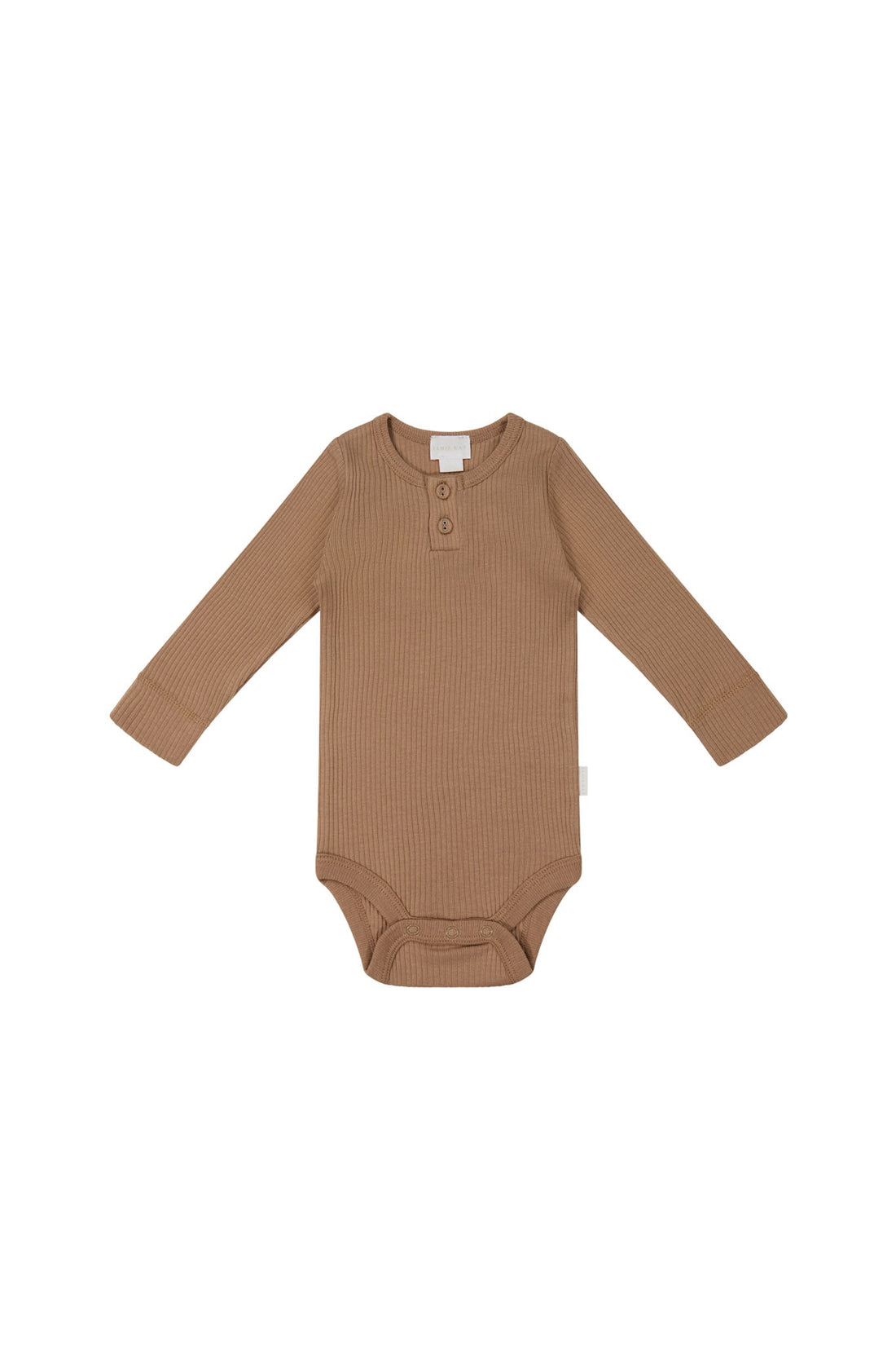 Organic Cotton Modal Long Sleeve Bodysuit - Cavern Clay Childrens Bodysuit from Jamie Kay Australia