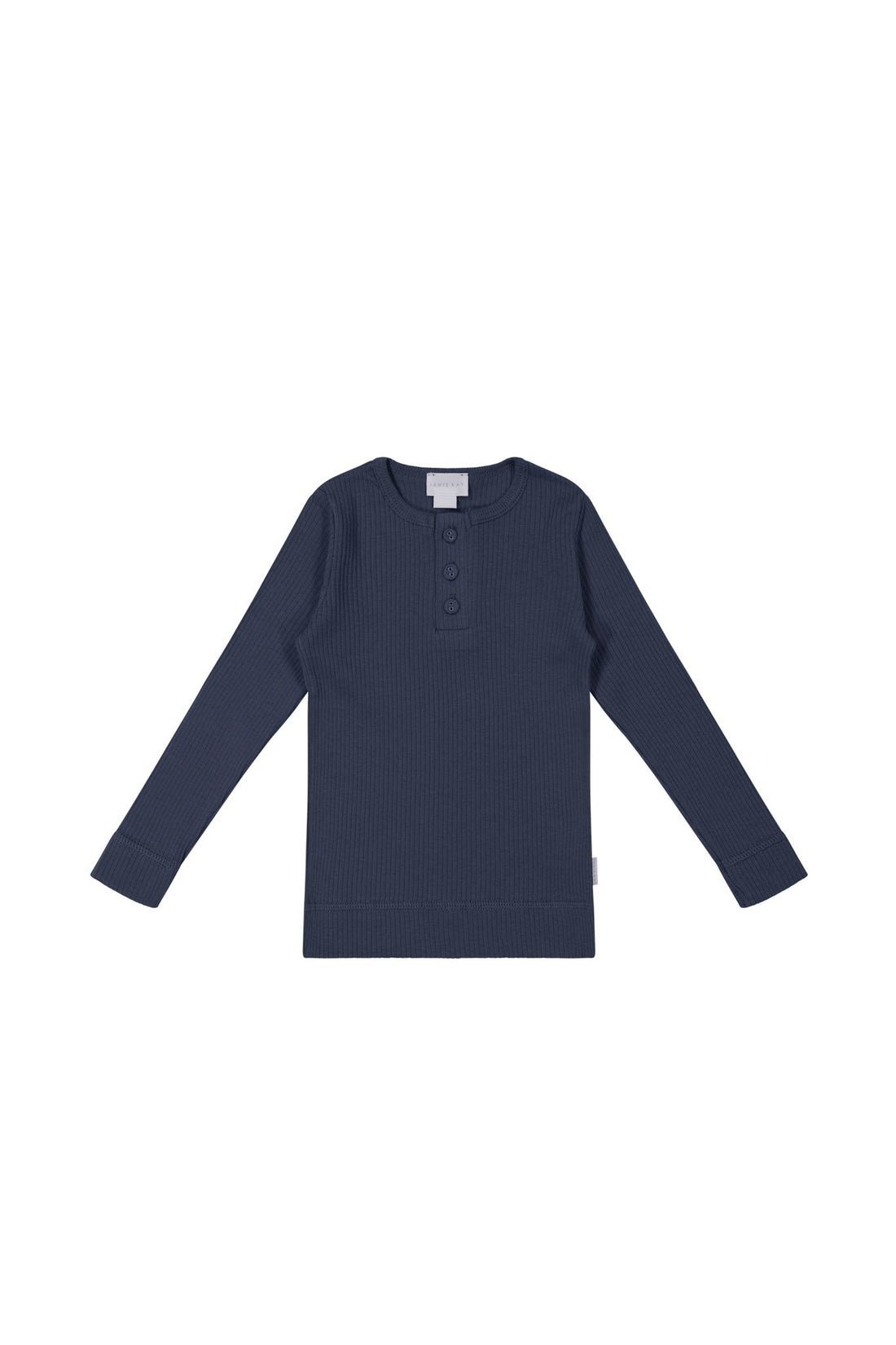 Organic Cotton Modal Long Sleeve Henley - Charter Childrens Top from Jamie Kay Australia